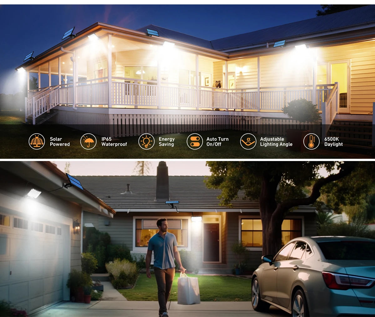 Solar Flood Light with Remote and Motion Sensor