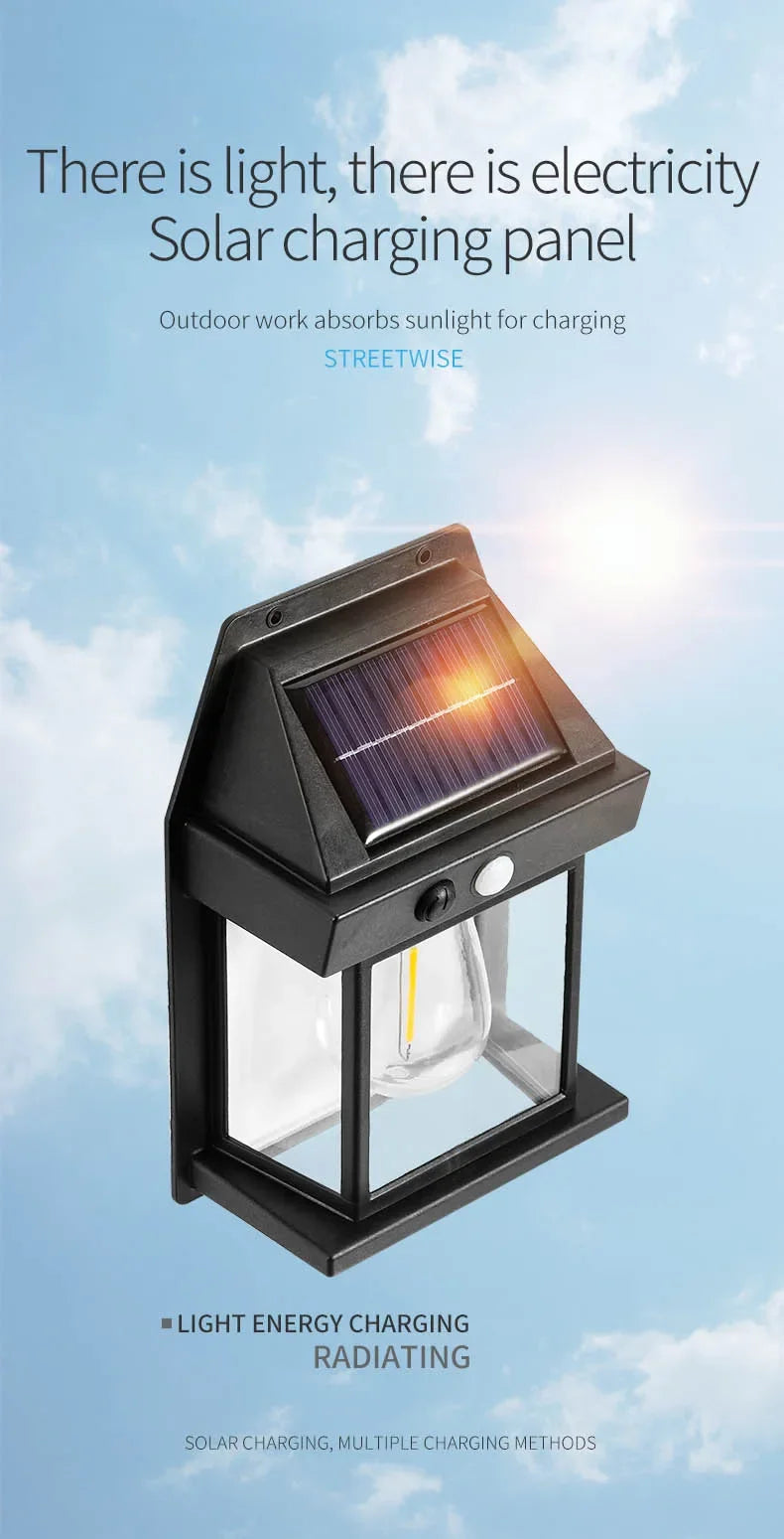 Solar Wall Light with Motion Sensor