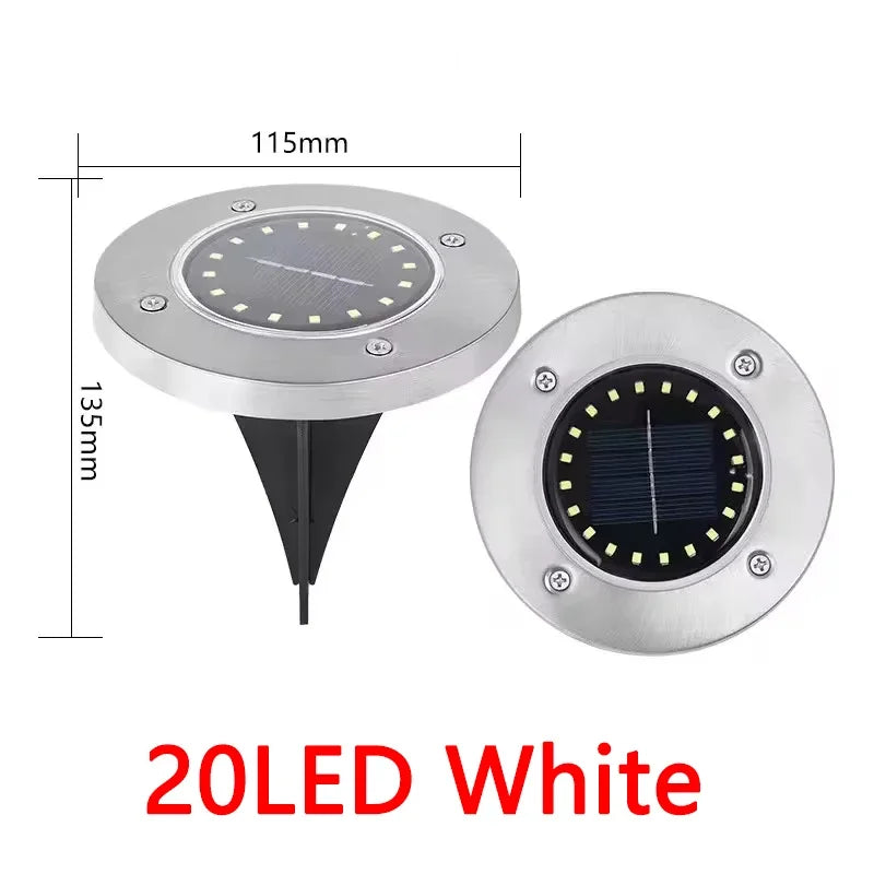 Solar In-Ground Pathway Disc Lights