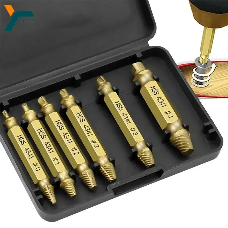 Stripped Screw Extractor Drill Bit Set