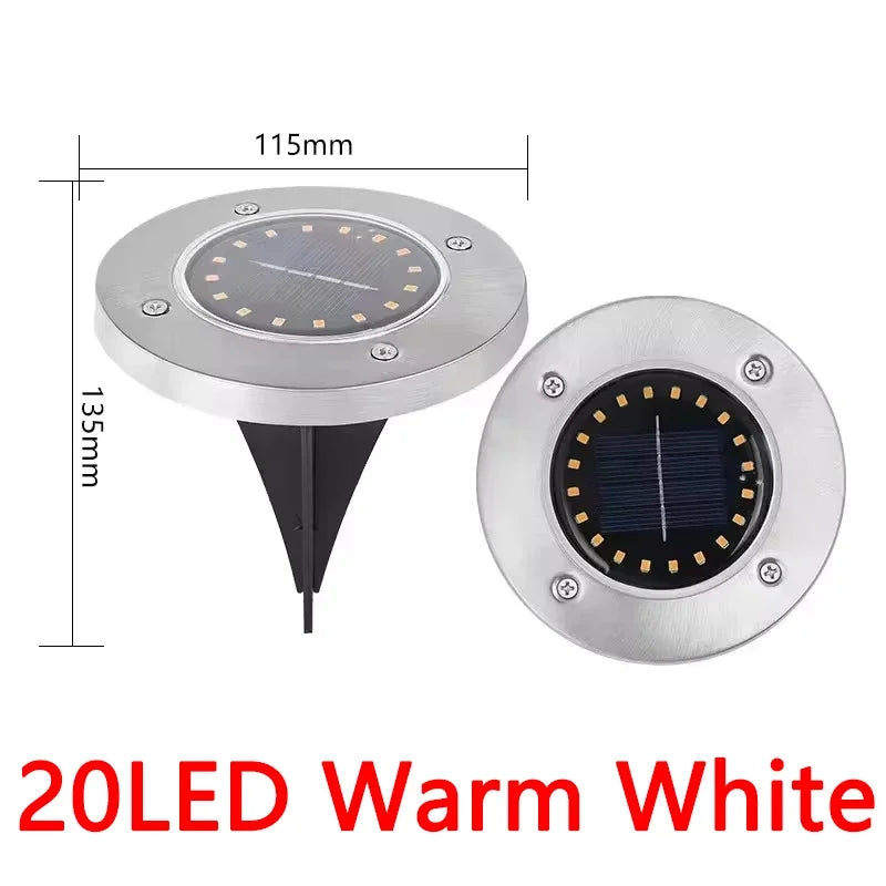 Solar In-Ground Pathway Disc Lights