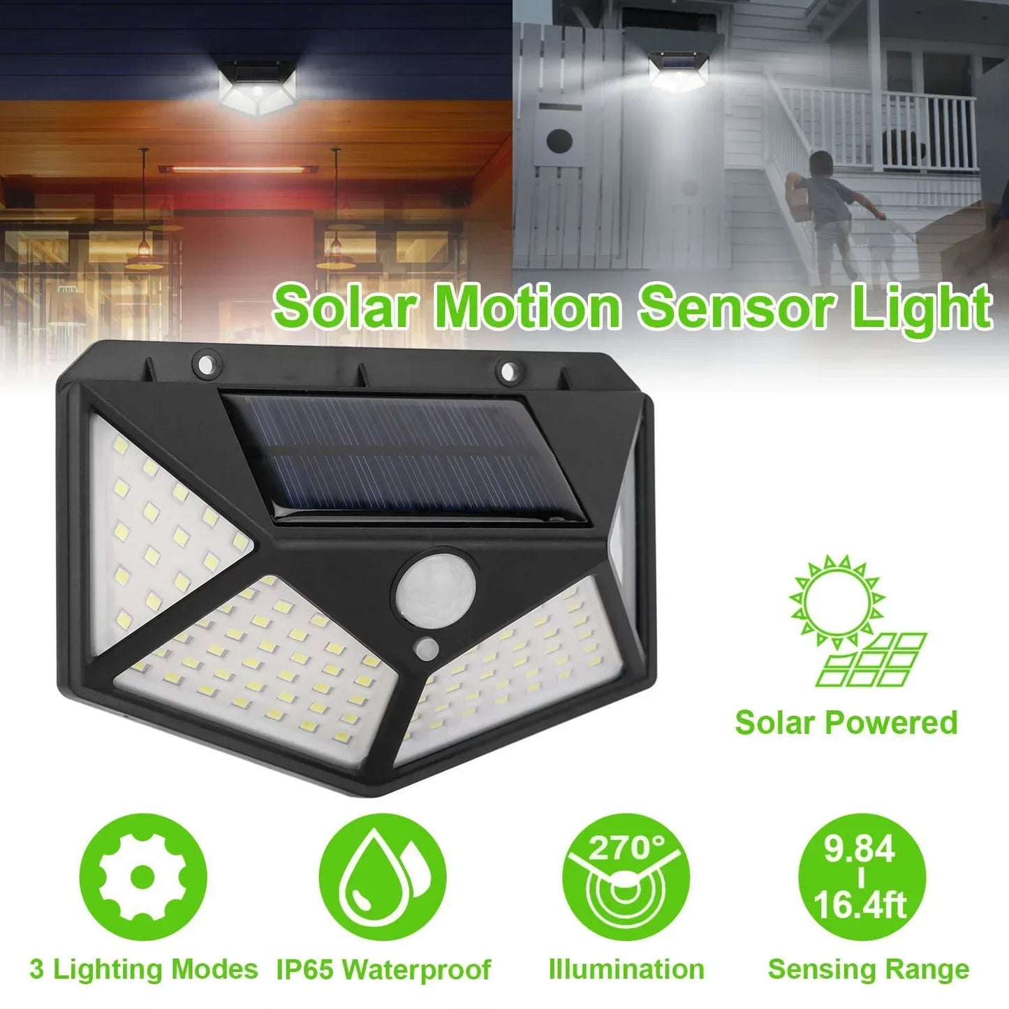Solar Outdoor Spotlight with Motion Sensor