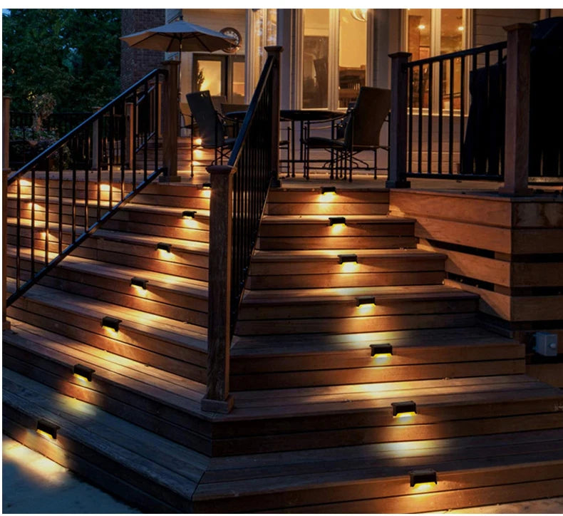Solar LED Step and Patio Deck Lights
