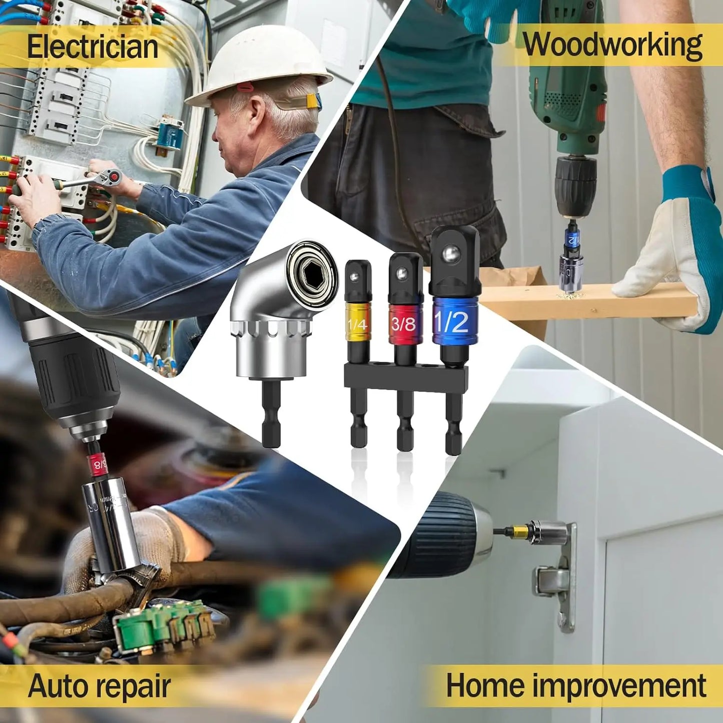Impact-Grade Right Angle Drill Socket Adapter