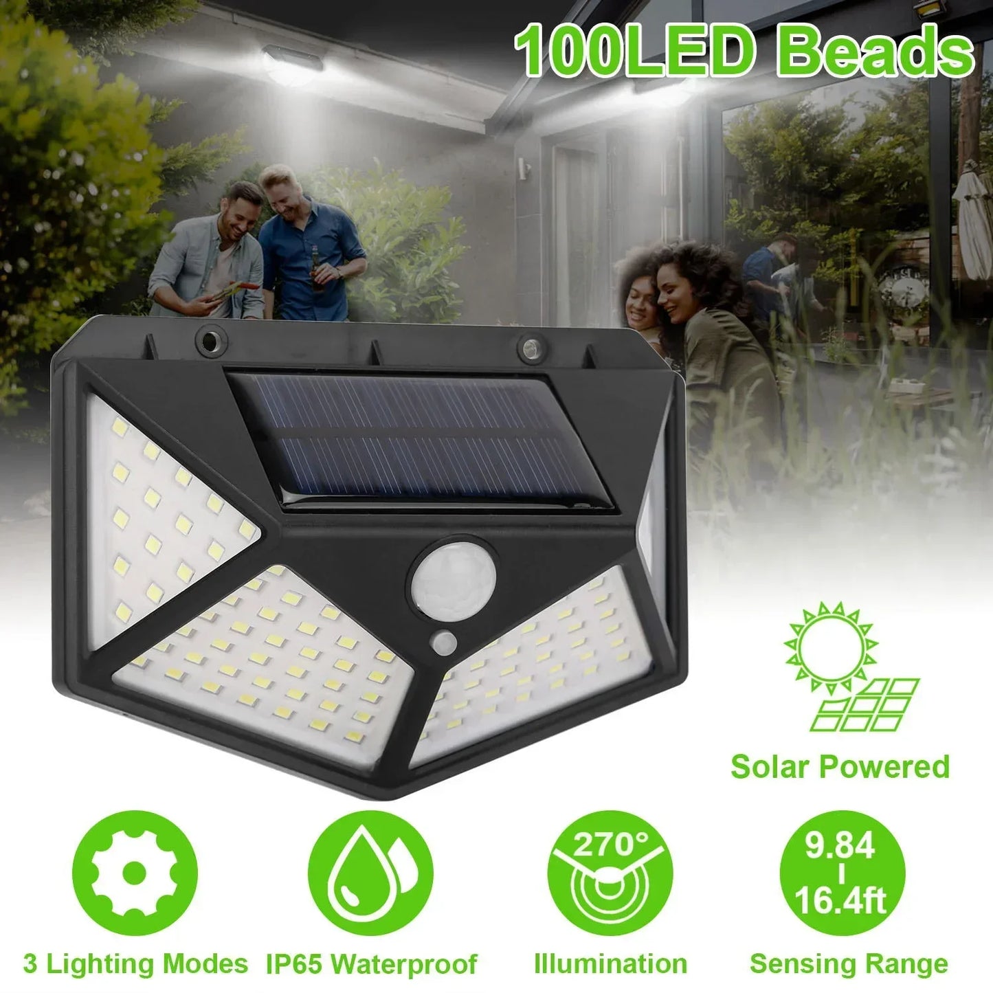 Solar Outdoor Spotlight with Motion Sensor