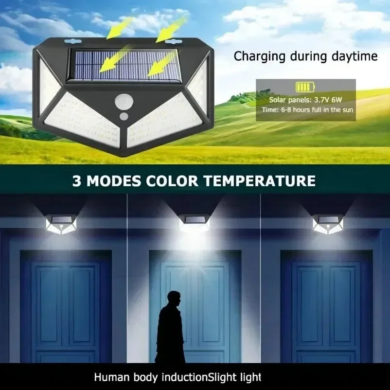 Solar Outdoor Spotlight with Motion Sensor