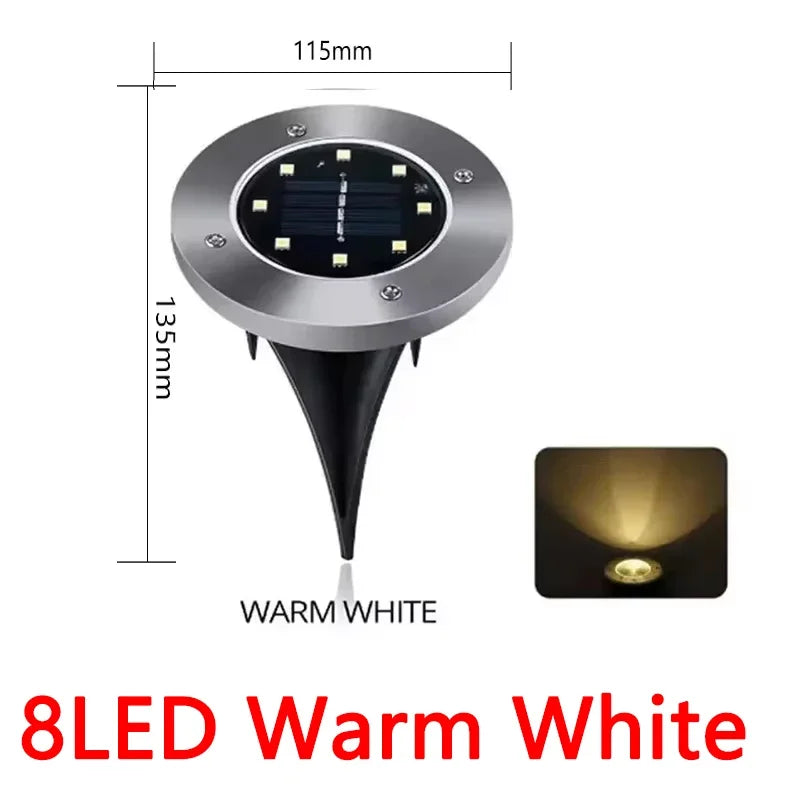 Solar In-Ground Pathway Disc Lights