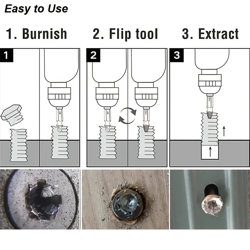 Stripped Screw Extractor Drill Bit Set
