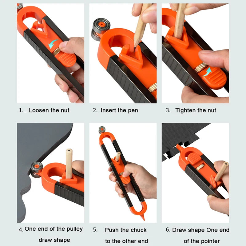Locking Contour Gauge Profile Duplicator