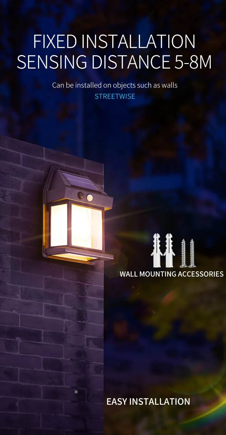 Solar Wall Light with Motion Sensor