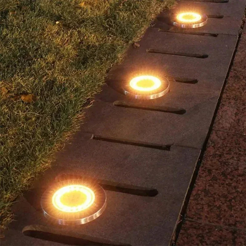 Solar In-Ground Pathway Disc Lights