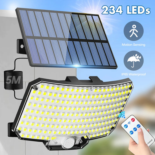 Solar Flood Light with Remote and Motion Sensor