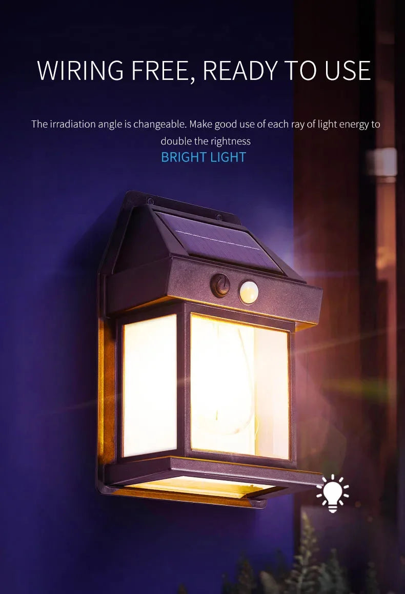 Solar Wall Light with Motion Sensor