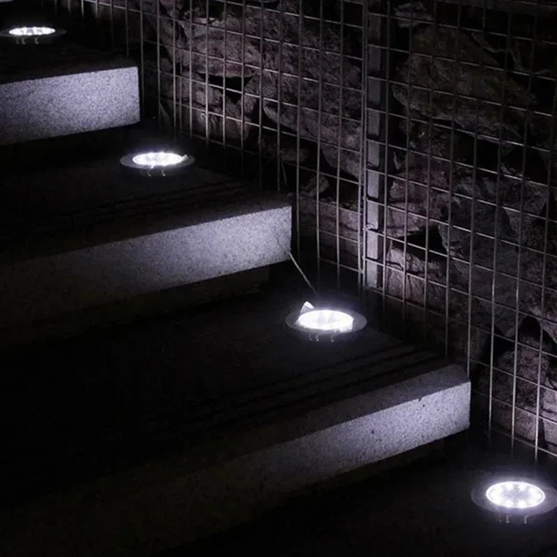 Solar In-Ground Pathway Disc Lights