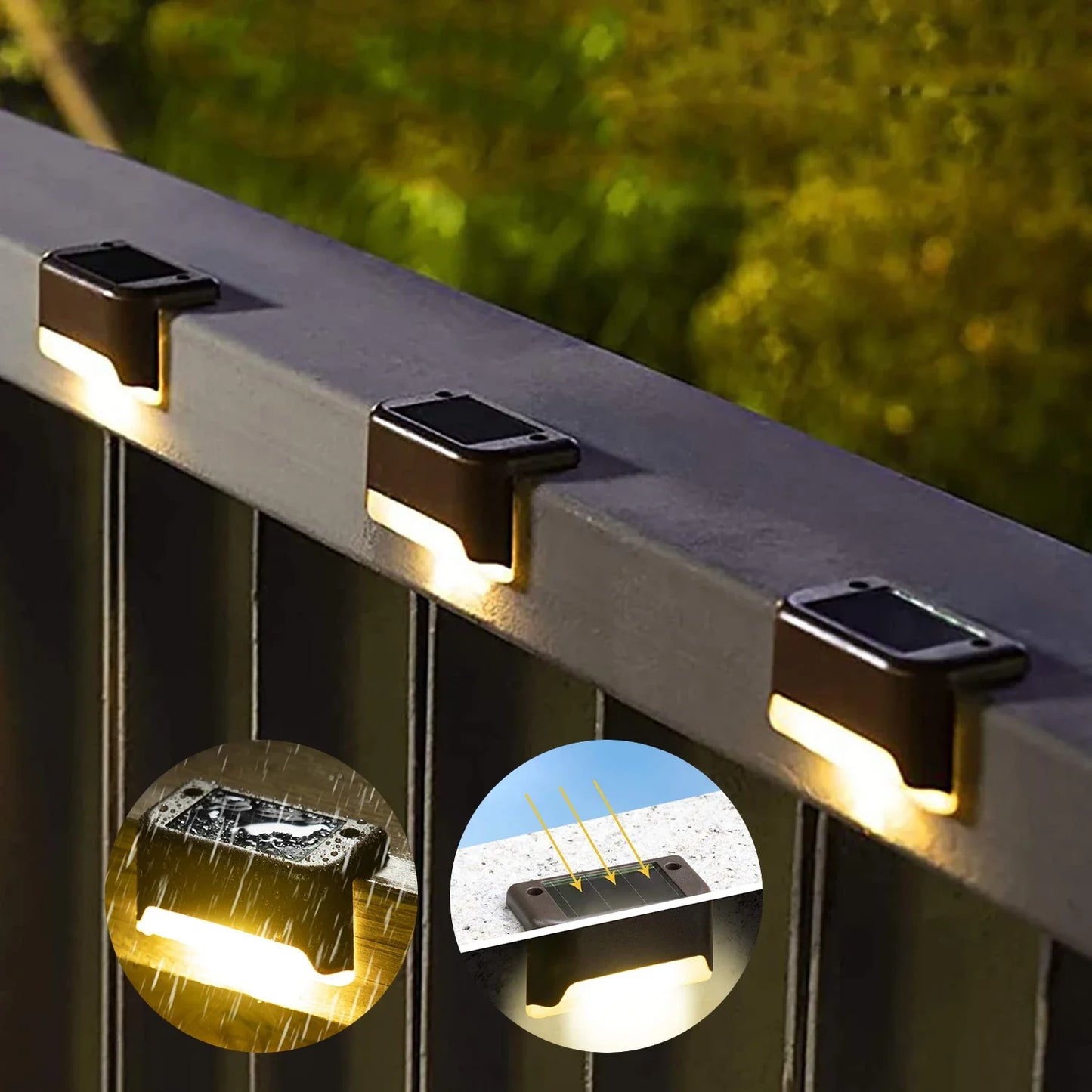 Solar LED Step and Patio Deck Lights