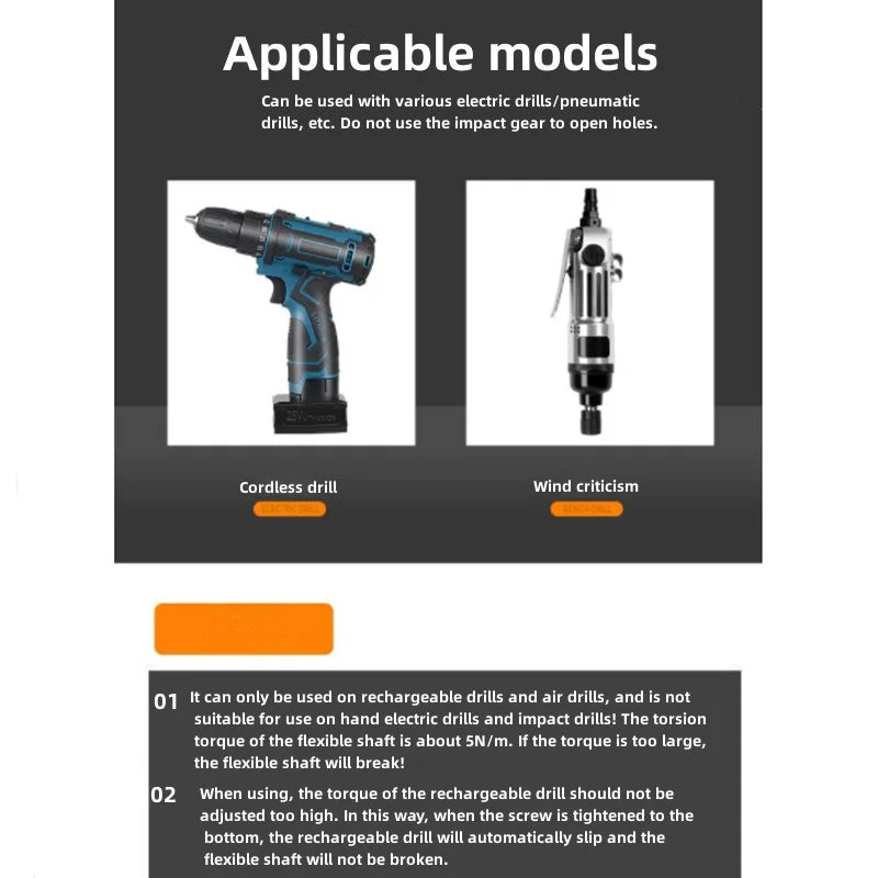 Flexible Drill Bit Extension Rod