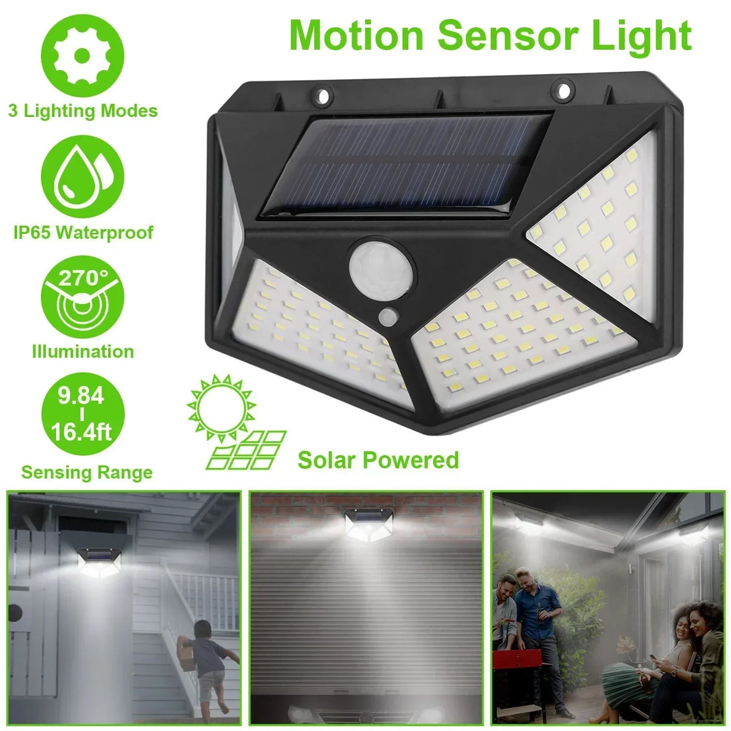 Solar Outdoor Spotlight with Motion Sensor