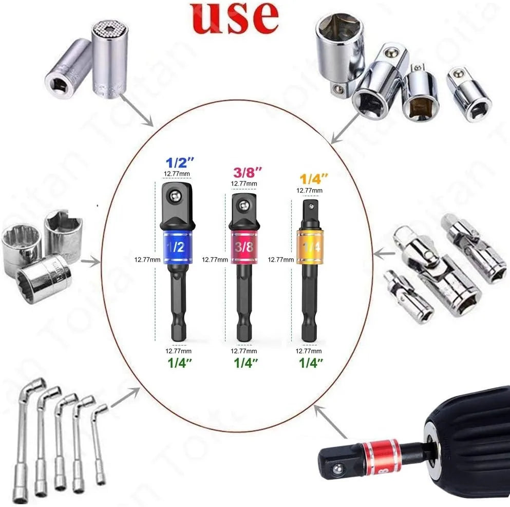 Impact-Grade Right Angle Drill Socket Adapter