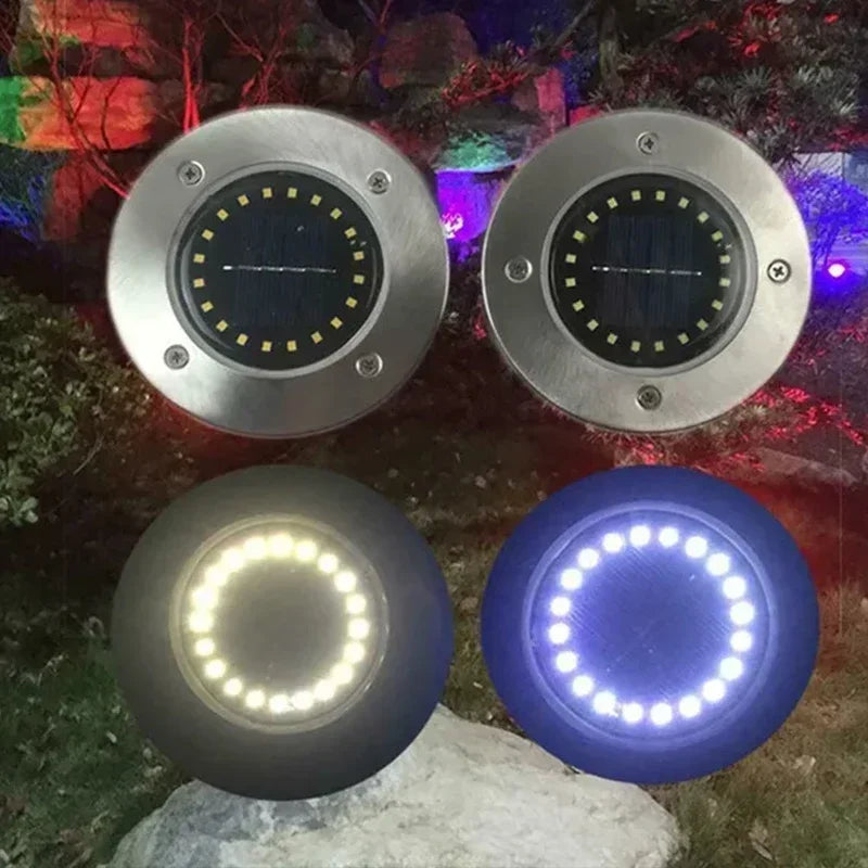 Solar In-Ground Pathway Disc Lights