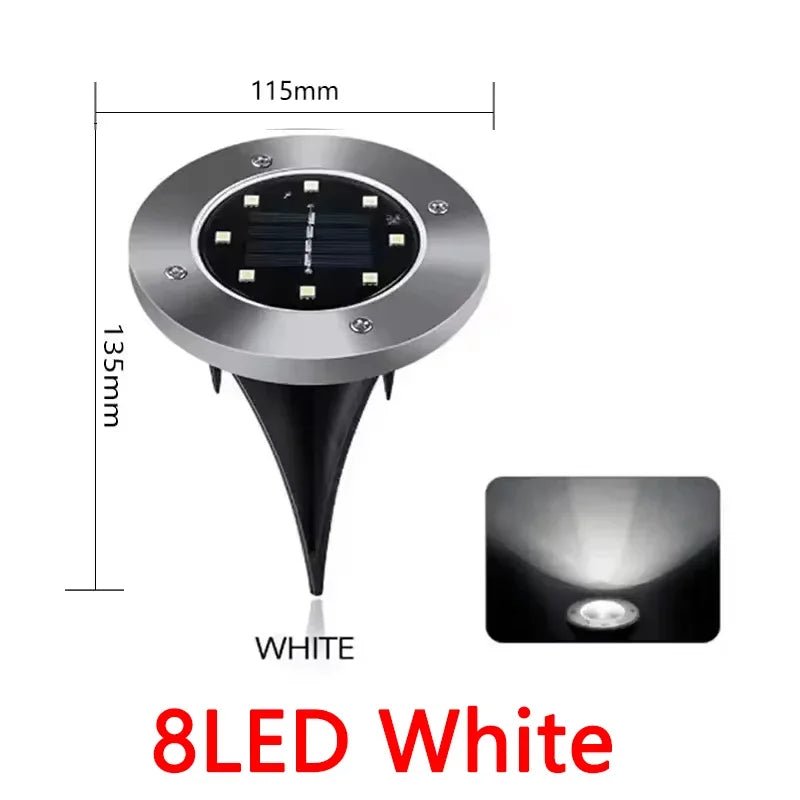 Solar In-Ground Pathway Disc Lights