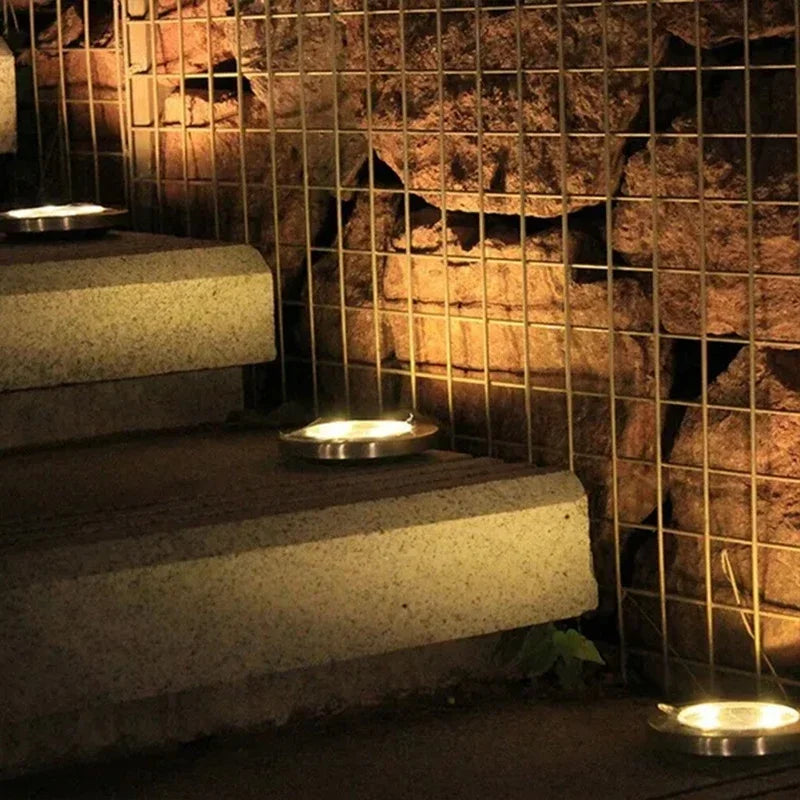 Solar In-Ground Pathway Disc Lights