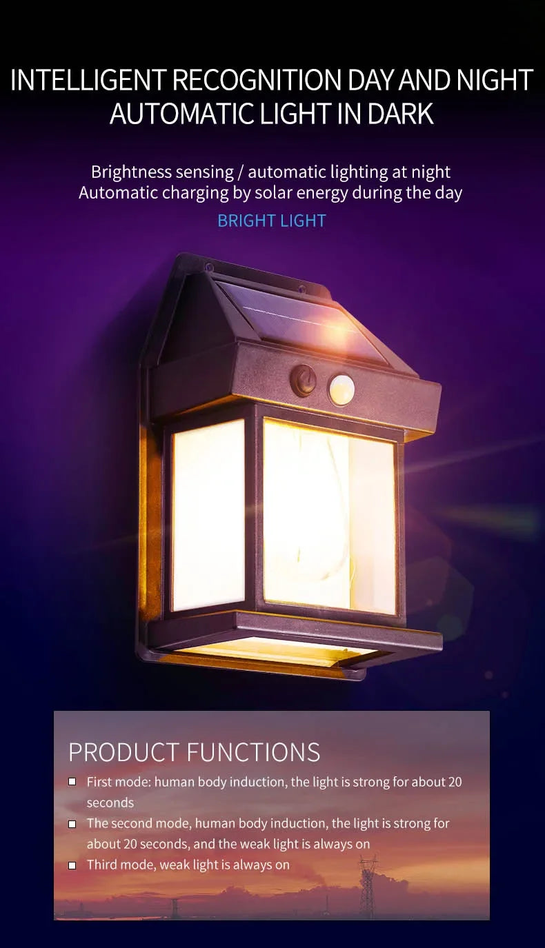 Solar Wall Light with Motion Sensor