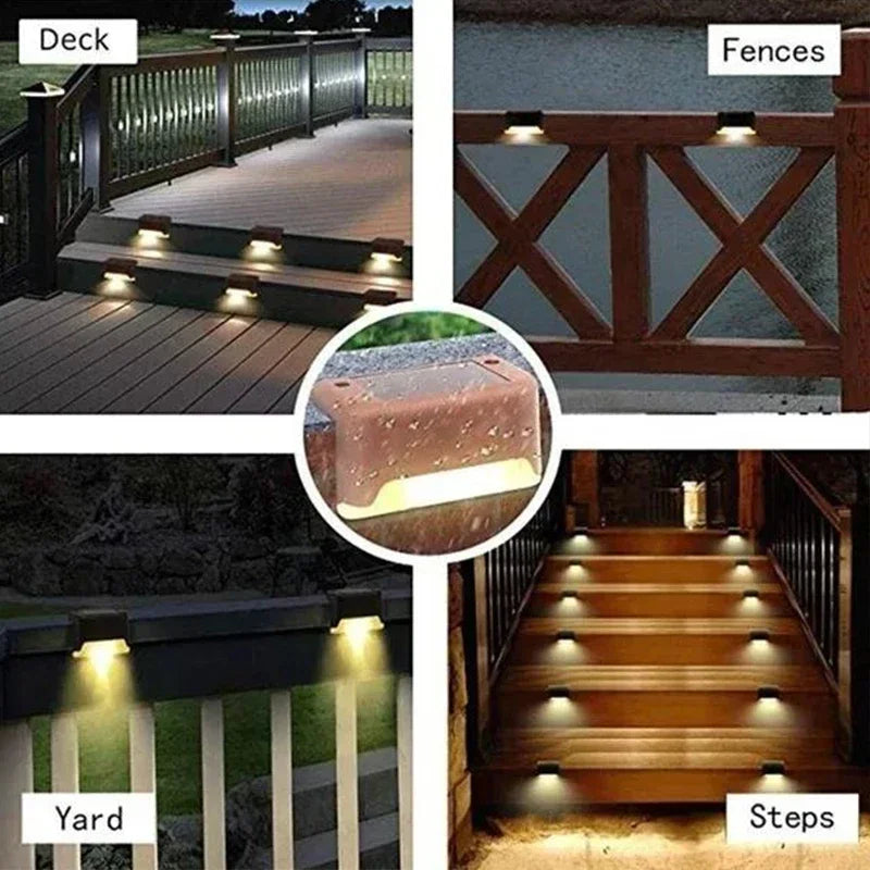 Solar LED Step and Patio Deck Lights
